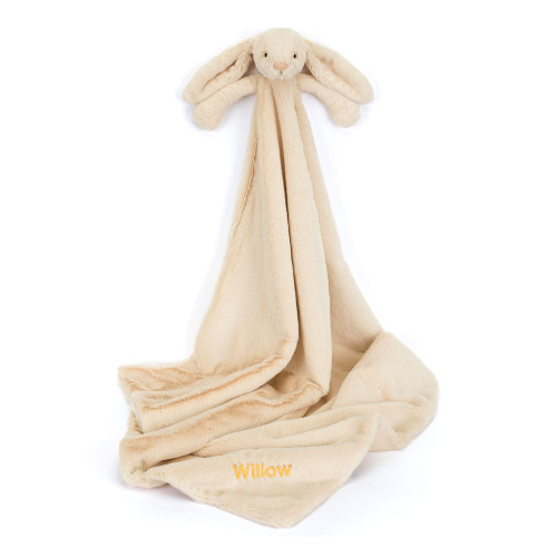 Personalised Bashful Luxe Bunny Willow Blankie