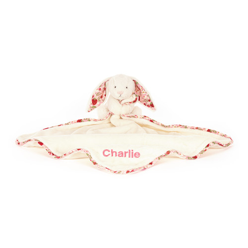 Personalised Blossom Cream Bunny 'Berry' Soother