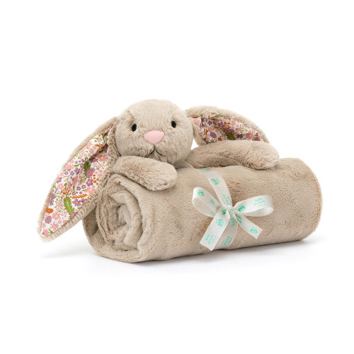Blossom Beige Bunny 'Berry' blankie, Main View Blossom Beige Bunny 'Berry' blankie, Main View