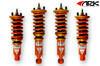 ARK Performance ST-P COILOVER SYSTEMS (Rubber mount, 16-way adjustable damping) SPRING RATE (KG/MM):  Front: 11 Rear: 5/Coilover Adjustable Spring Lowering Kit