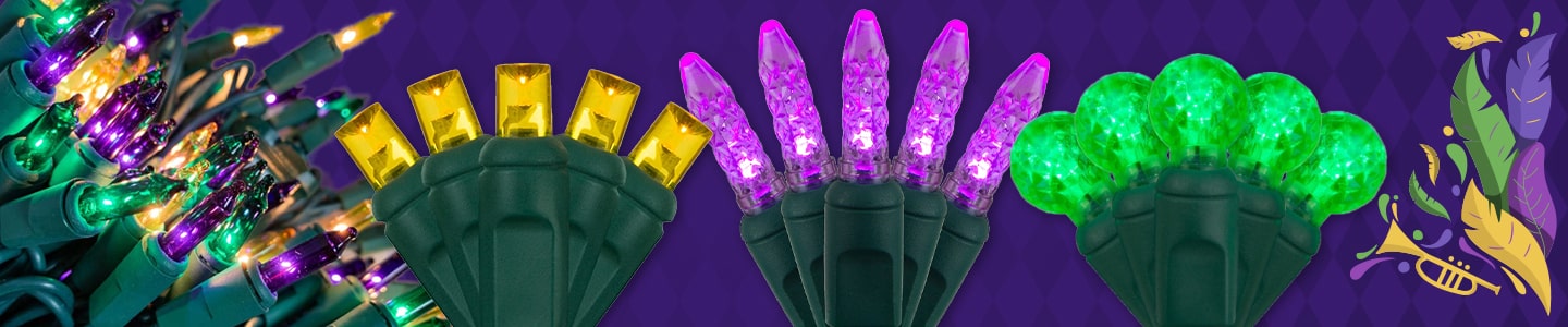 Mardi Gras LED String Lights