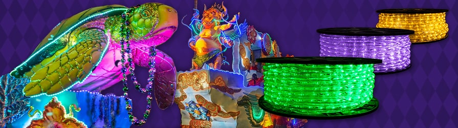 Mardi Gras LED Rope Lights