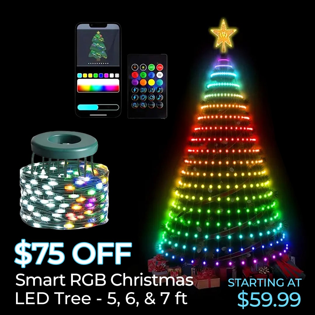 UP TO $50 OFF SMART RGB CHRISTMAS TREES