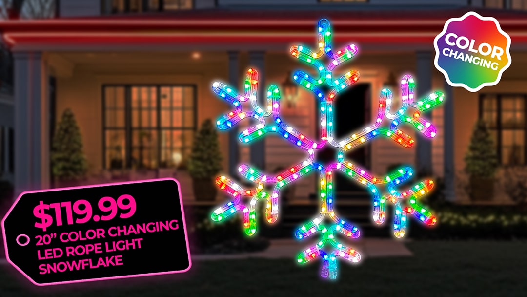 20 Inch Color Changing LED Rope Light Snowflake - $119.99