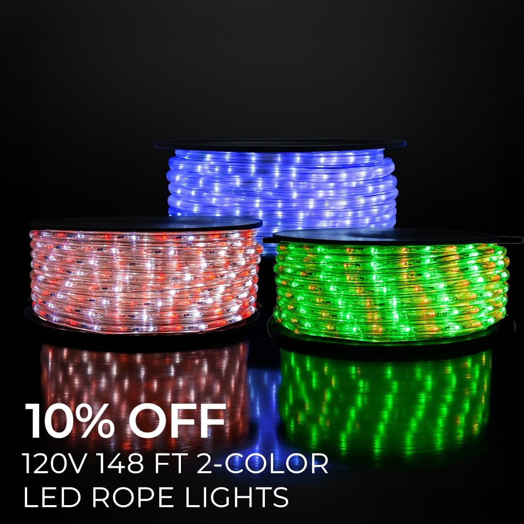 10% OFF 2-COLOR LED ROPE LIGHTS