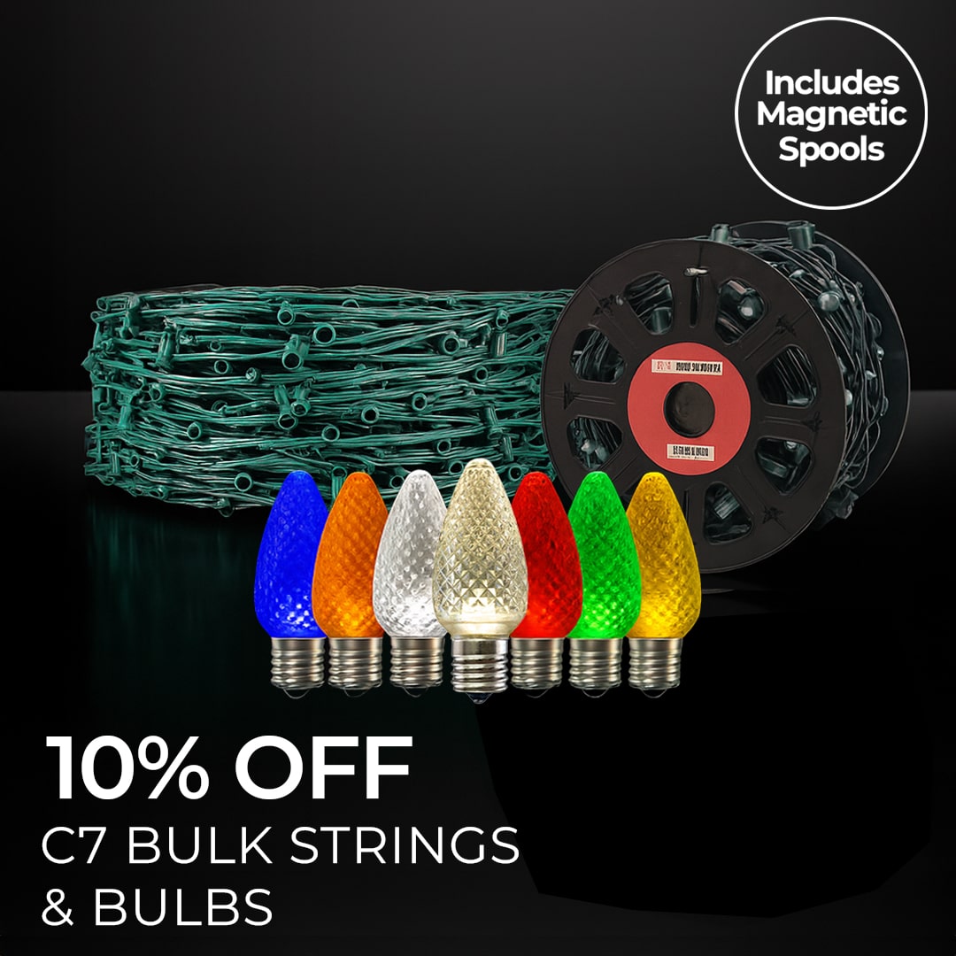 10% OFF C7 BULK STRINGS AND BULBS