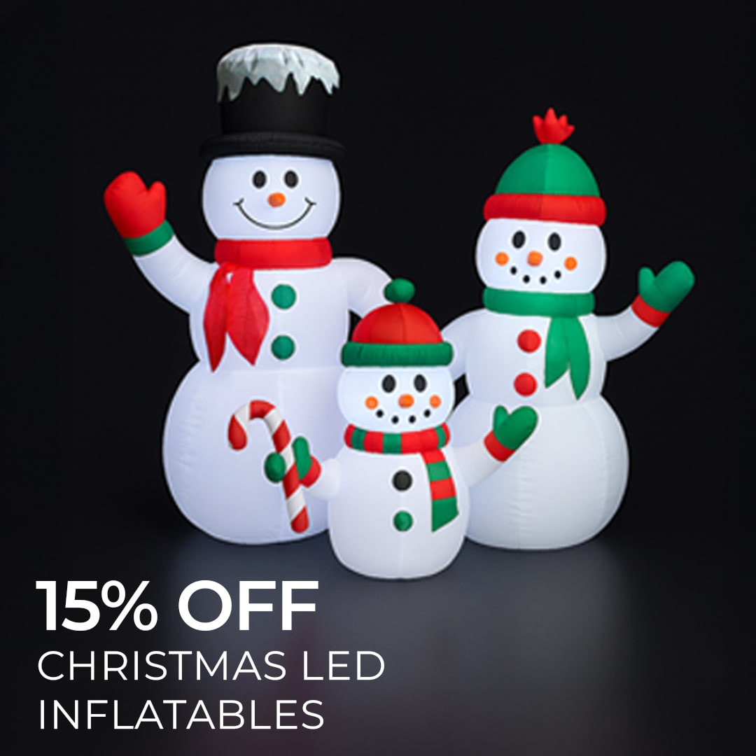 15% OFF CHRISTMAS LED INFLATABLES