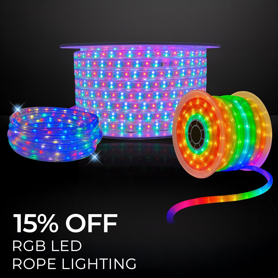 15% OFF RGB LED ROPE LIGHTS
