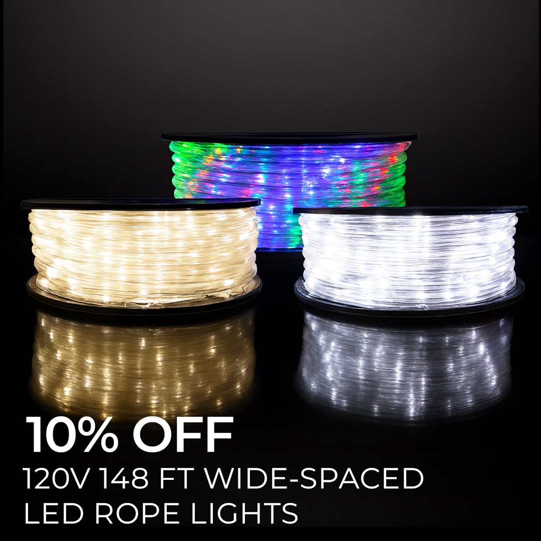 10% OFF WIDE-SPACED LED ROPE LIGHTS