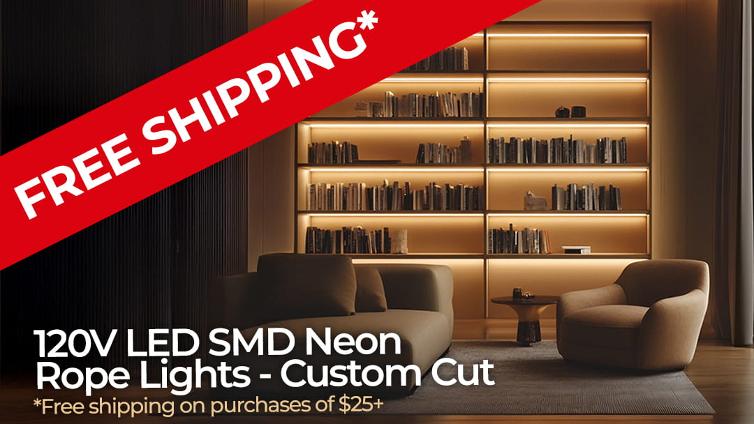 Custom Cut 120V LED SMD Neon Rope Lights - FREE SHIPPING