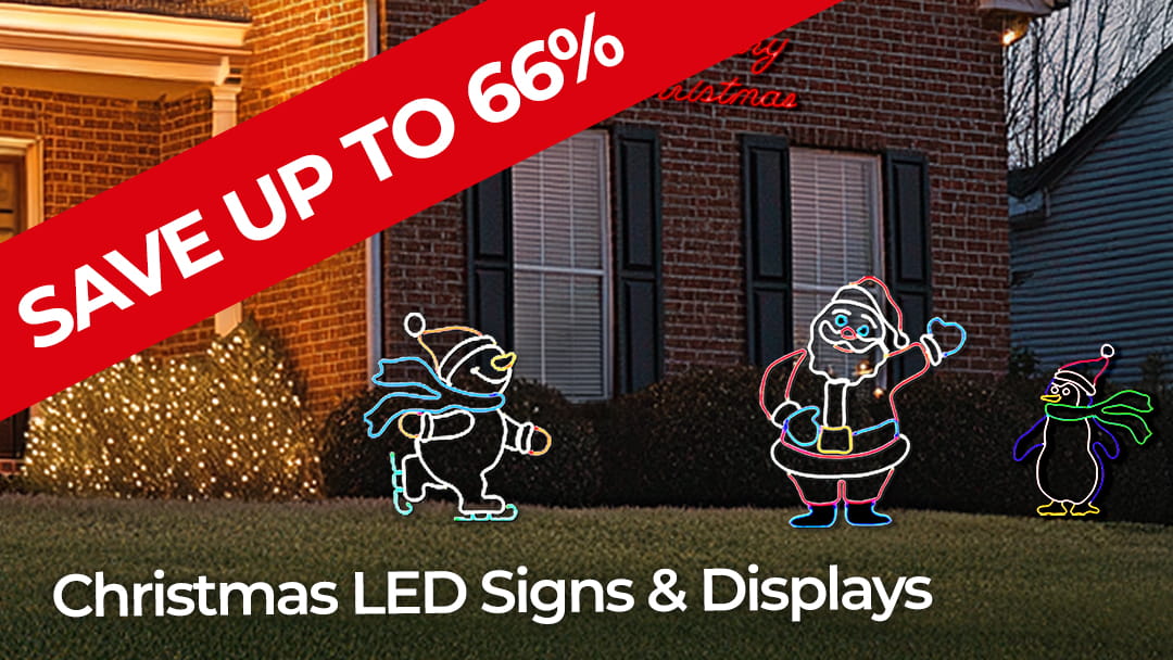 Christmas LED Signs & Displays - SAVE UP TO 66%