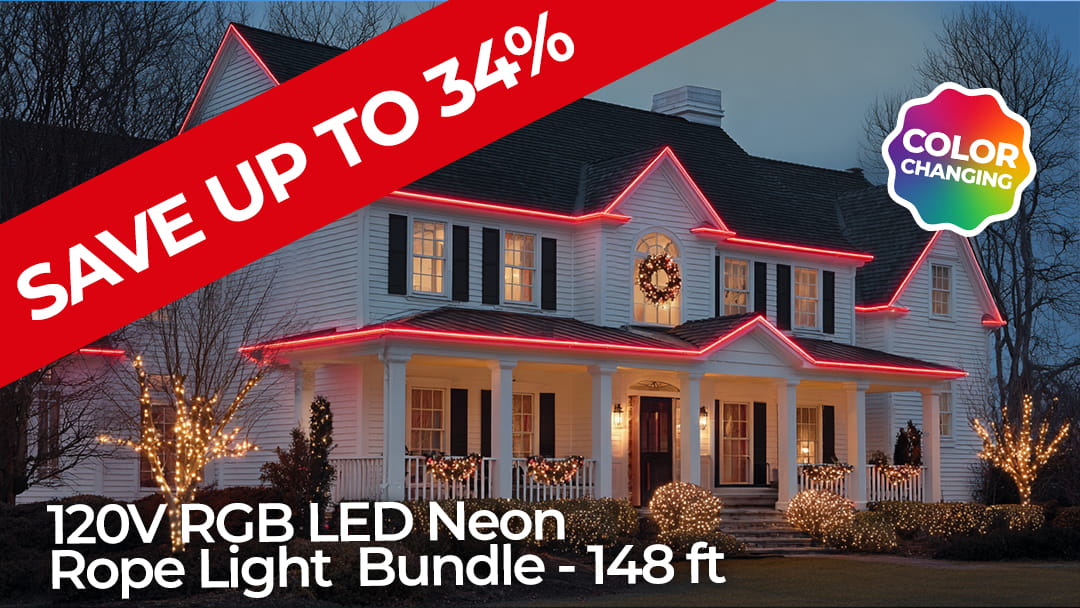 120V RGB LED Neon Rope Light Bundles - SAVE 34%