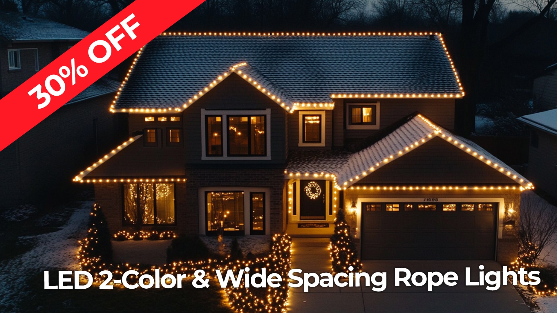 Christmas 2-Color & Wide Spacing Rope Lights - 30% OFF