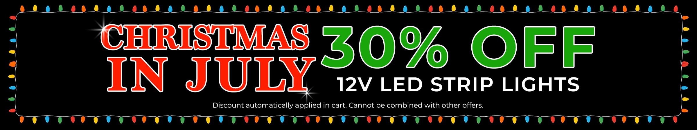 Christmas in July Sale - Save up to 70% on select Holiday Lights and Decor!