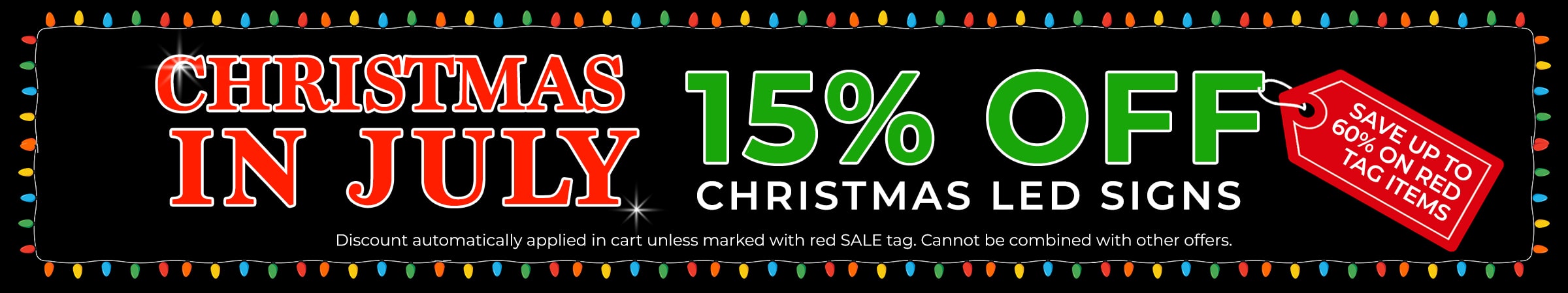 Christmas in July Sale - Save up to 70% on select Holiday Lights and Decor!