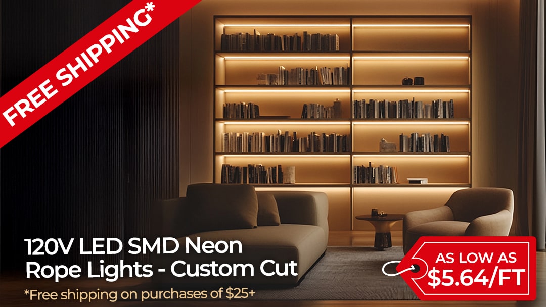 Custom Cut LED Neon Rope Lightss - FREE SHIPPING $25+