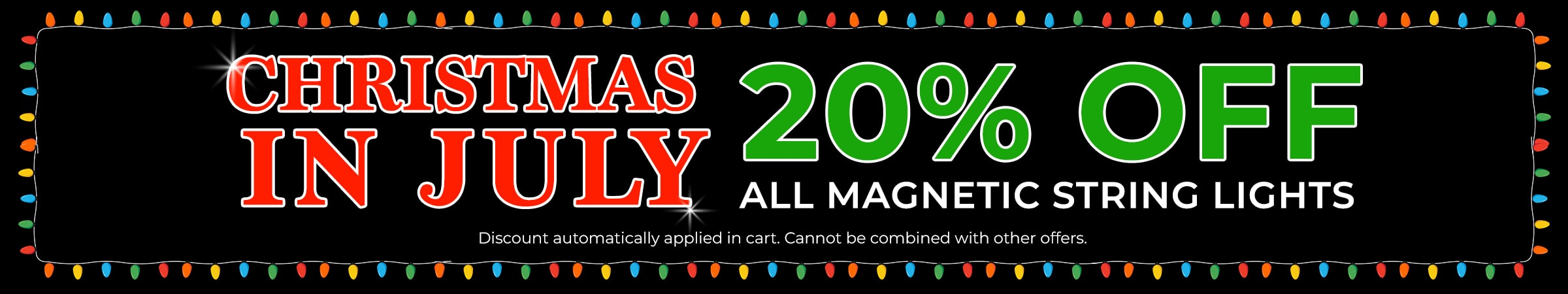 Christmas in July Sale - Save up to 70% on select Holiday Lights and Decor!