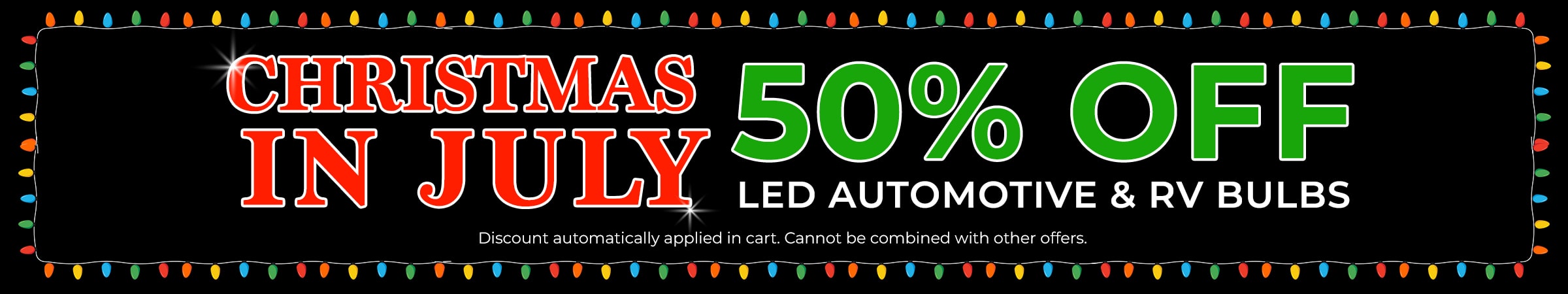Christmas in July Sale - Save up to 70% on select Holiday Lights and Decor!