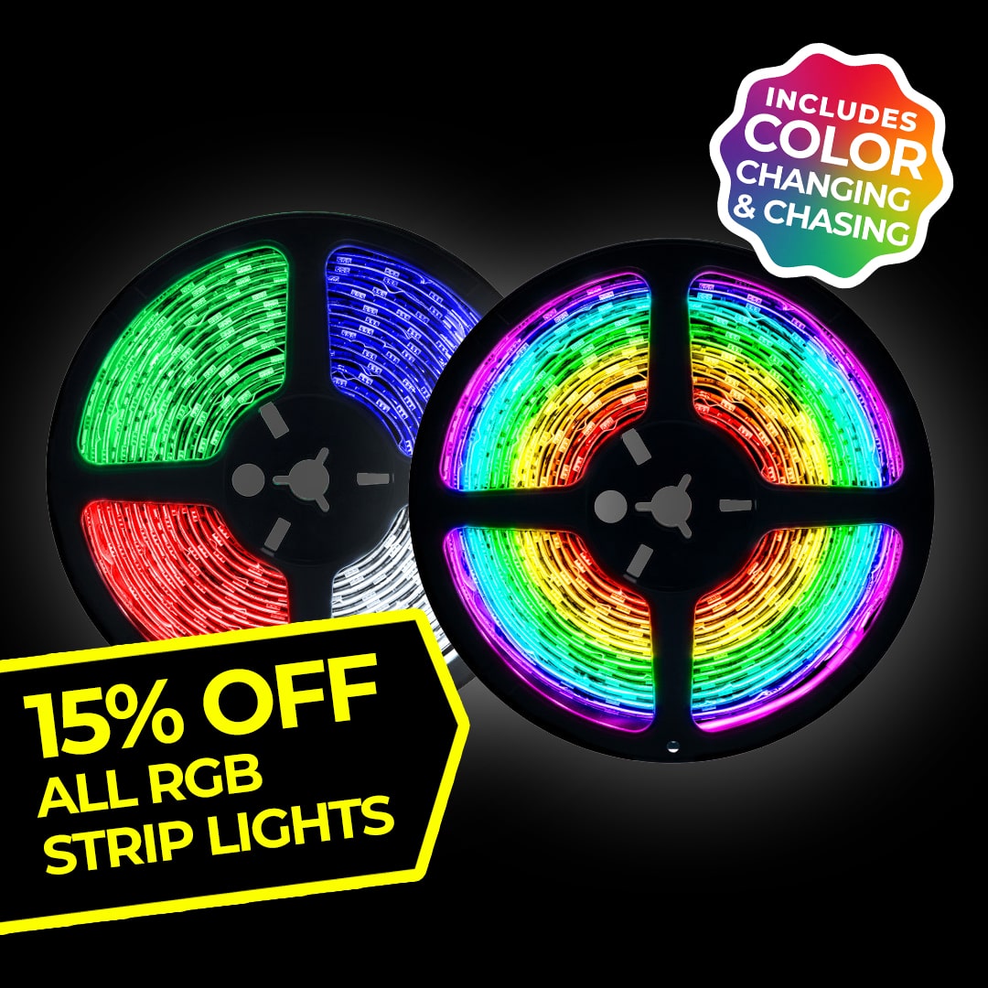 15% OFF RGB STRIP LIGHTS