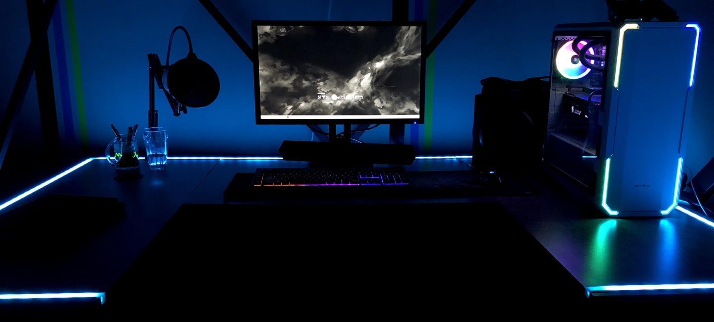 desk setup led lights