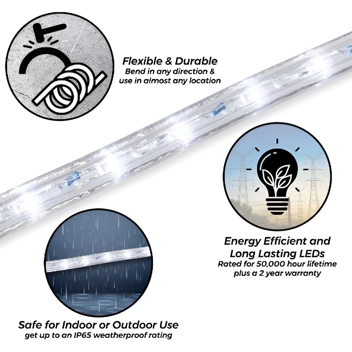 Rope Light Flexibility, Durability, and Energy Efficiency