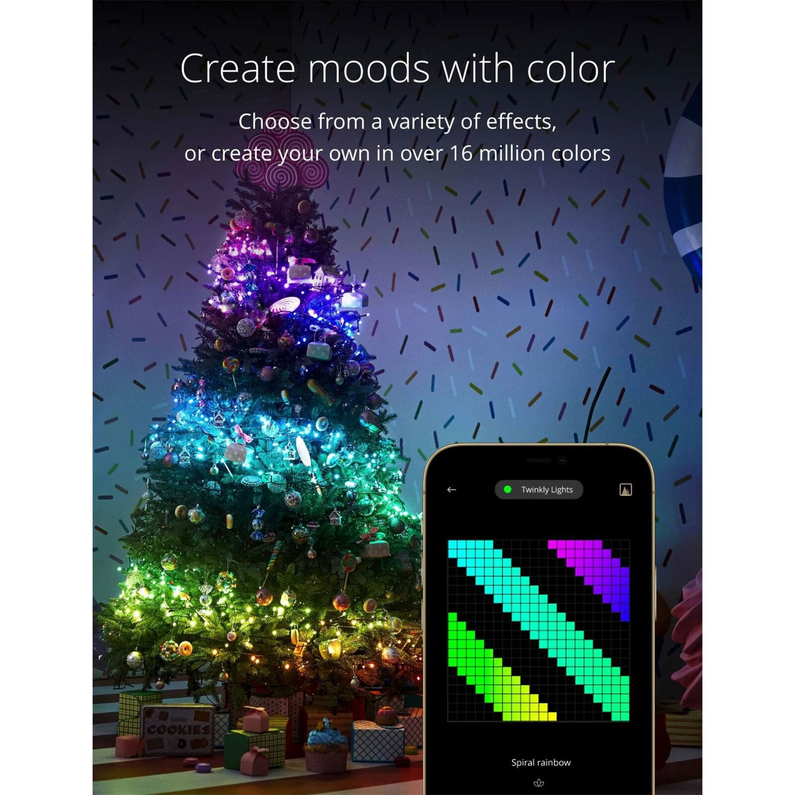 Create moods with color using Twinkly Lights