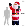 8 Foot Waving Santa Christmas Inflatable - LED Lighted Yard Display