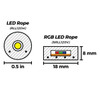 Red White and Blue Patriotic LED Rope Light - 1 Bulb Per Color - 120 Volt - 148 Foot Spool