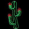 36 inch green and red led rope light cactus in bloom LED sign
