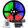 16.4ft rgb color changing led strip light bundle - 12 volt - smd-5050 - ip65