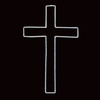 LED Rope Light Cross Decoration - Lighted Sign - Cool White - 72 Inch