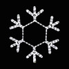 19 inch cool white led rope light snowflake motif