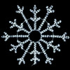 33 inch cool white led rope light snowflake motif