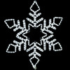 30 inch cool white led rope light snowflake motif