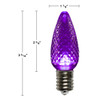 C9 LED Christmas Light Bulbs - Intermediate E-17 Base  - Faceted - 25 Pack