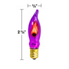 Orange / Purple / Red/ Clear C7 (CA10) Flicker Flame String Light Bulbs (2-Pack)