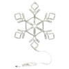 LED Rope Light Snowflake Motif v2 - Lighted Silhouette - Cool White - 22 Inch