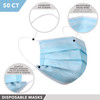 Disposable 3 Layer Surgical Style Face Mask With Ear Loops - Civilian Grade - FDA Registered - 50 Pack - As Low As .23 Each