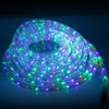 Mardi Gras purple green and gold LED rope lighting in the dark