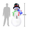 6 Foot Shivering Snowman Christmas Inflatable - LED Lighted Yard Display