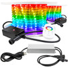 RGB Color Changing Chasing PLC LED Rope Light - 66 Volt - 2 x 65 Foot Double Bundle