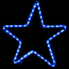 LED Rope Light Patriotic Star Motif - 3 Pack - Lighted Silhouette - Red, Cool White, and Blue - 16 Inch