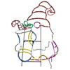 LED Neon Strip Light Gnome With Stocking Christmas Decoration - Lighted Sign - Multi-Color - 30 Inch