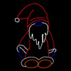 LED Neon Rope Light Standing Santa Gnome Motif - Lighted Silhouette - Multi-Color - 30 Inch