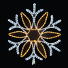 LED Rope Light Snowflake Motif - Lighted Silhouette - Cool White and Warm White - 28.5 Inch