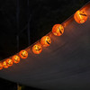Halloween Globe Lantern Style Pumpkin LED String Lights - Battery Powered - 20 Bulb Set