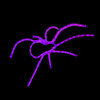 LED Rope Light Spider Halloween Decoration - Lighted Sign - Purple - 21 Inch