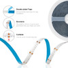 RGB+CCT LED Strip Lights - Color Changing & Tunable/Variable White - 24 Volt - Dotless FCOB - Indoor Use (IP30) - 16.4 Feet