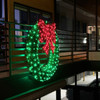 giant pre-lit LED Christmas wreath with bow - 36 or 38 inch in use