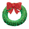 giant pre-lit LED Christmas wreath with bow - 36 or 38 inch